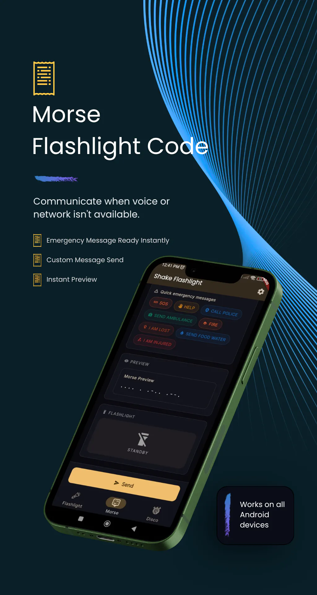 Shake Flashlight: Morse+Disco gallery image