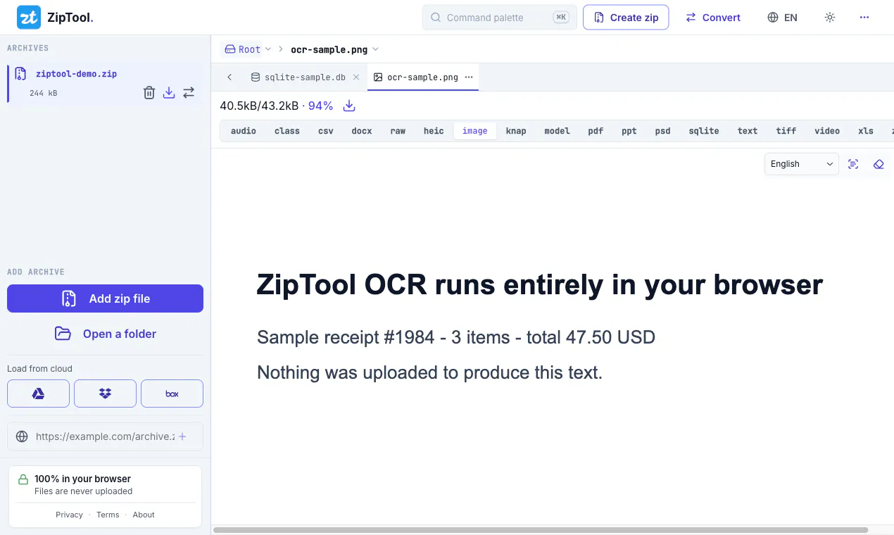 ZipTool gallery image
