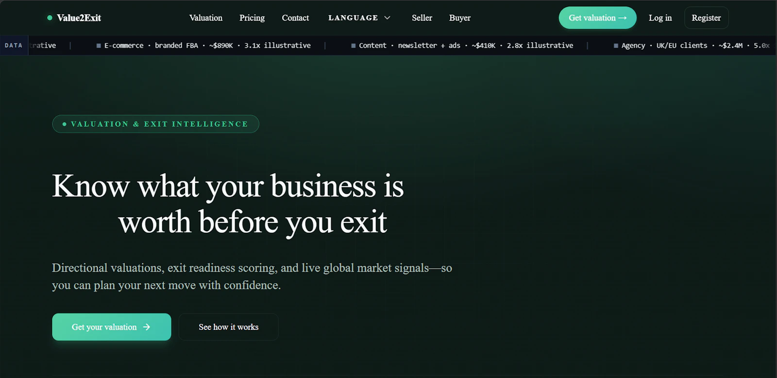 Value2Exit — Valuation & Exit Readiness screenshot 3