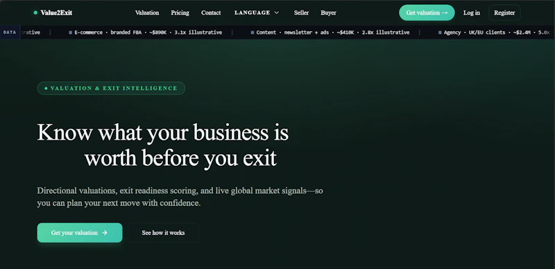 Value2Exit — Valuation & Exit Readiness screenshot 3