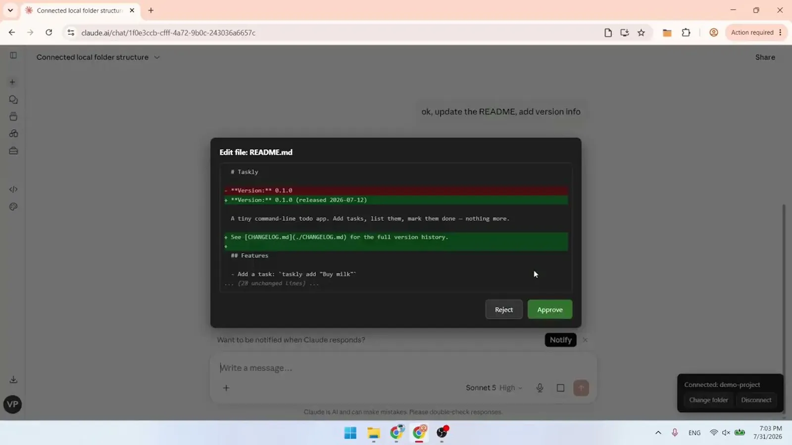 claudeFS screenshot 1 (video preview)