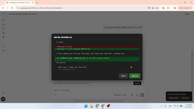 claudeFS screenshot 1 (video preview)