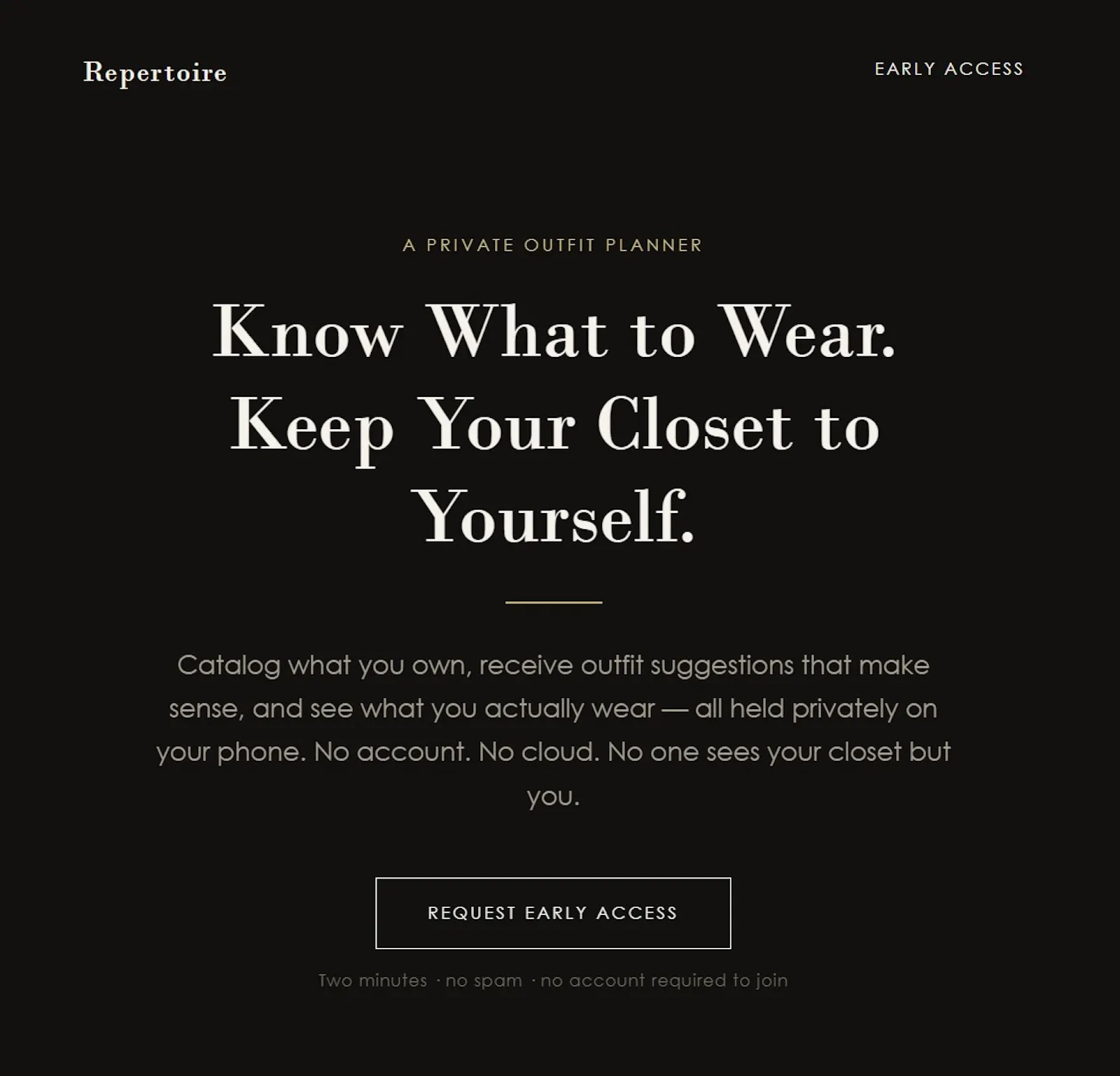 Repertoire screenshot 1