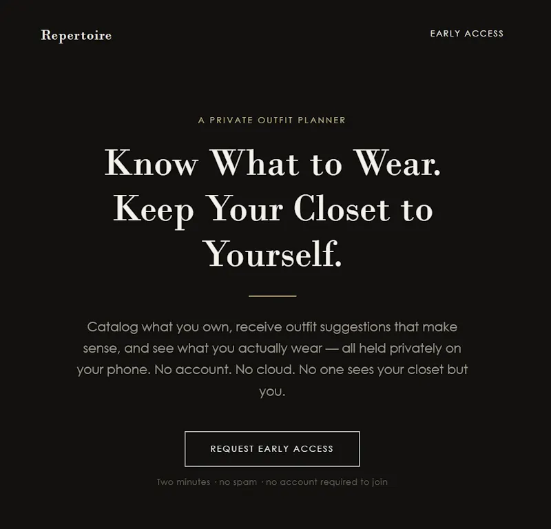 Repertoire screenshot 1
