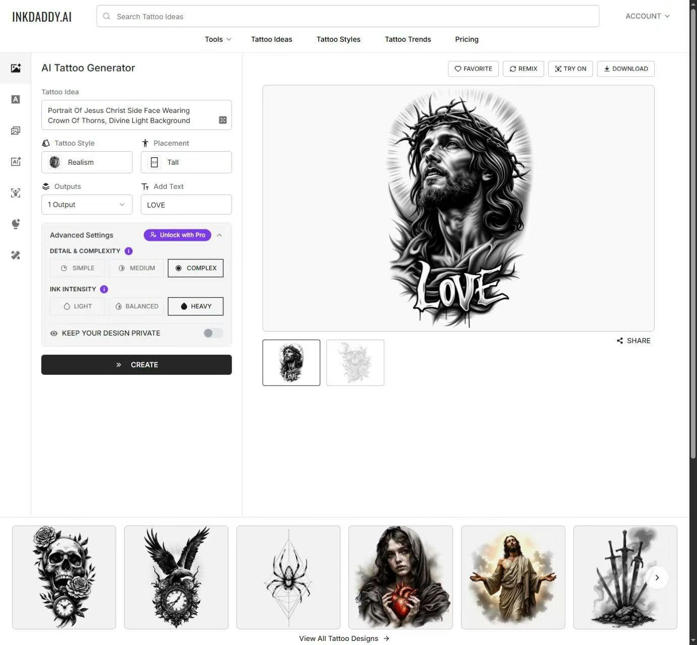 InkDaddy AI - Main product screenshot demonstrating key features and user interface