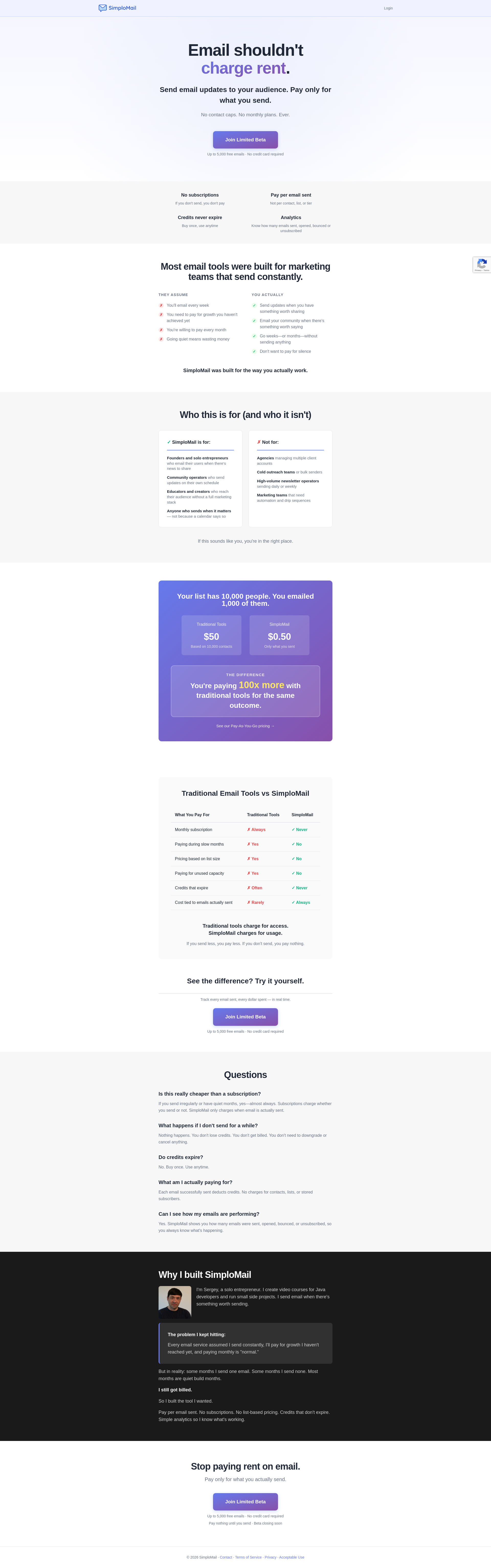 SimploMail - Main product screenshot demonstrating key features and user interface
