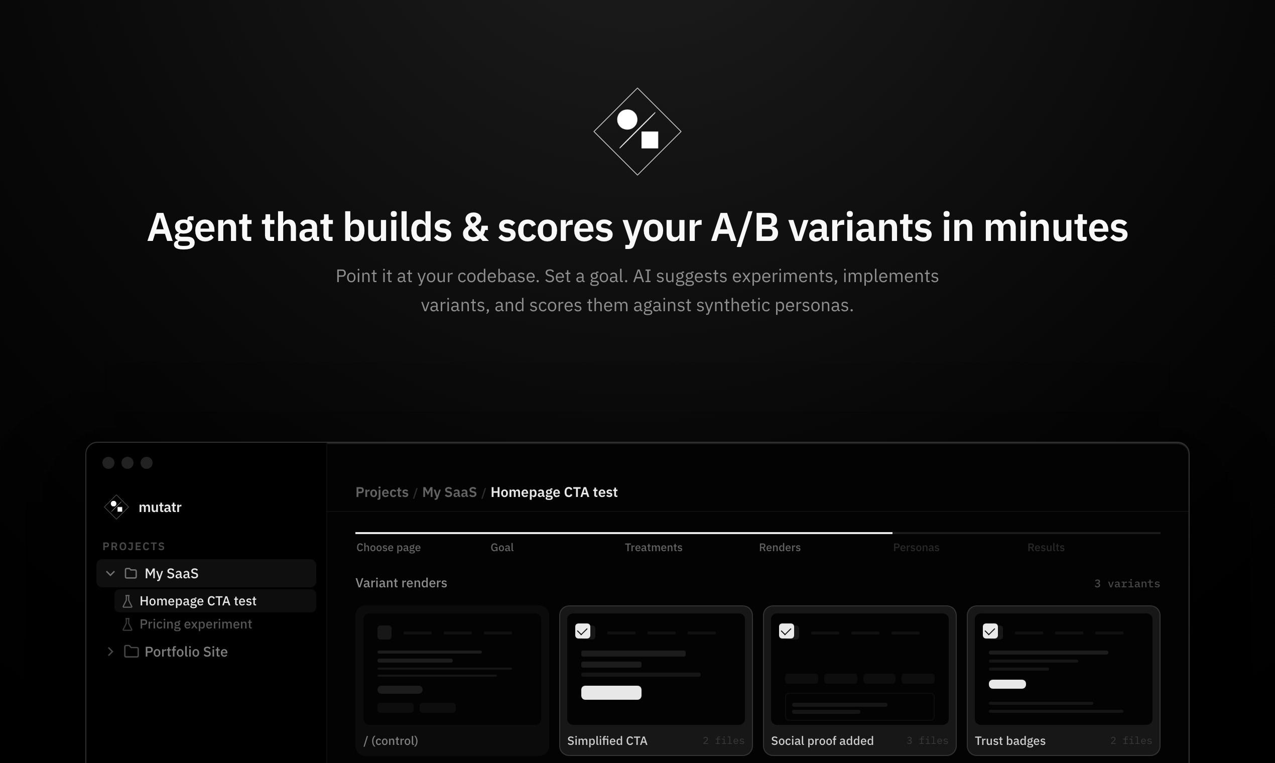 Mutatr - Main product screenshot demonstrating key features and user interface