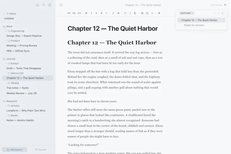 MdNote screenshot 2