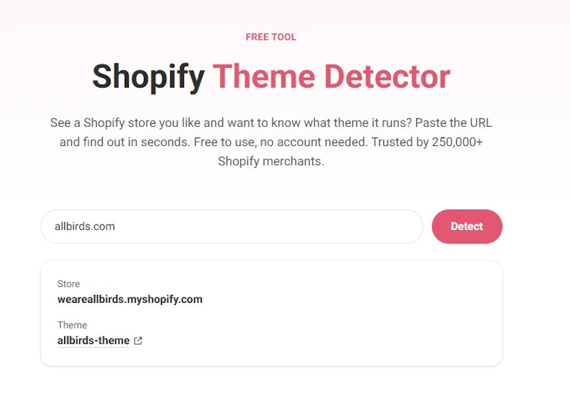 Shopify Theme Detector screenshot 2