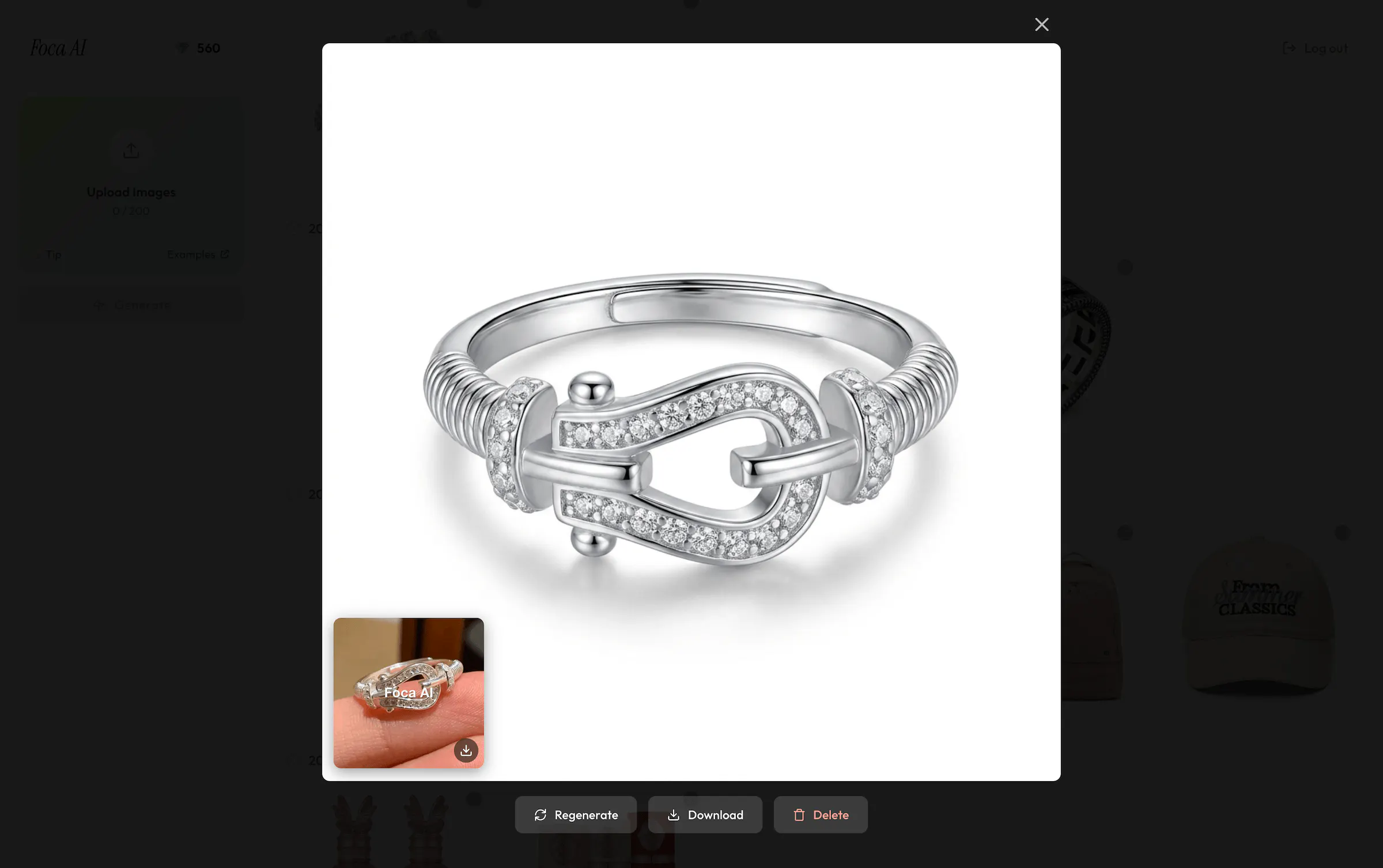 Foca AI - White BG E-commerce Images gallery image
