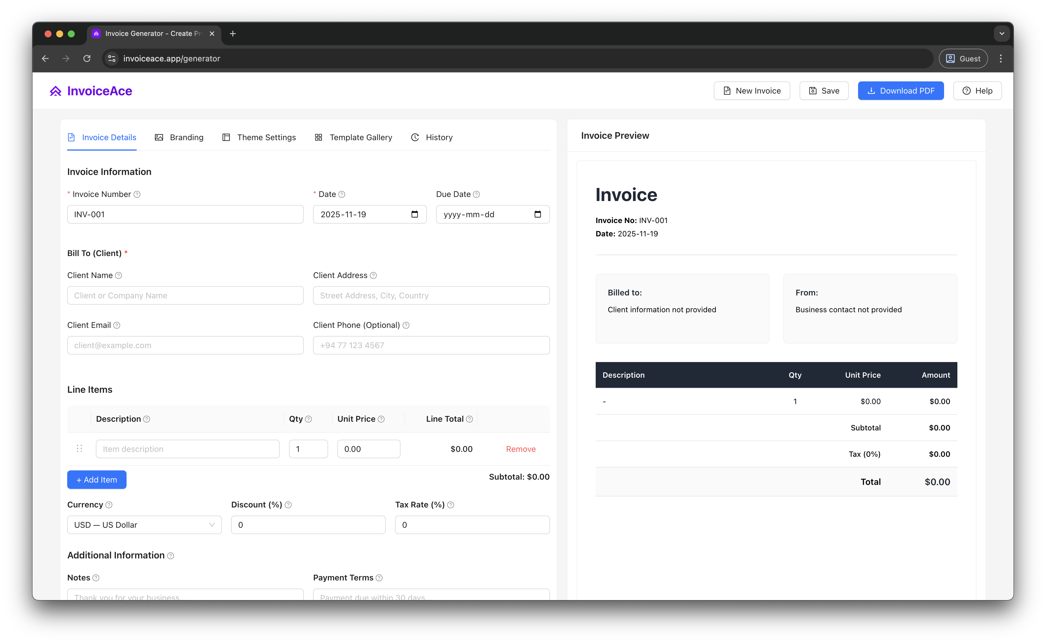 InvoiceAce - Screenshot 3 showing product features and functionality