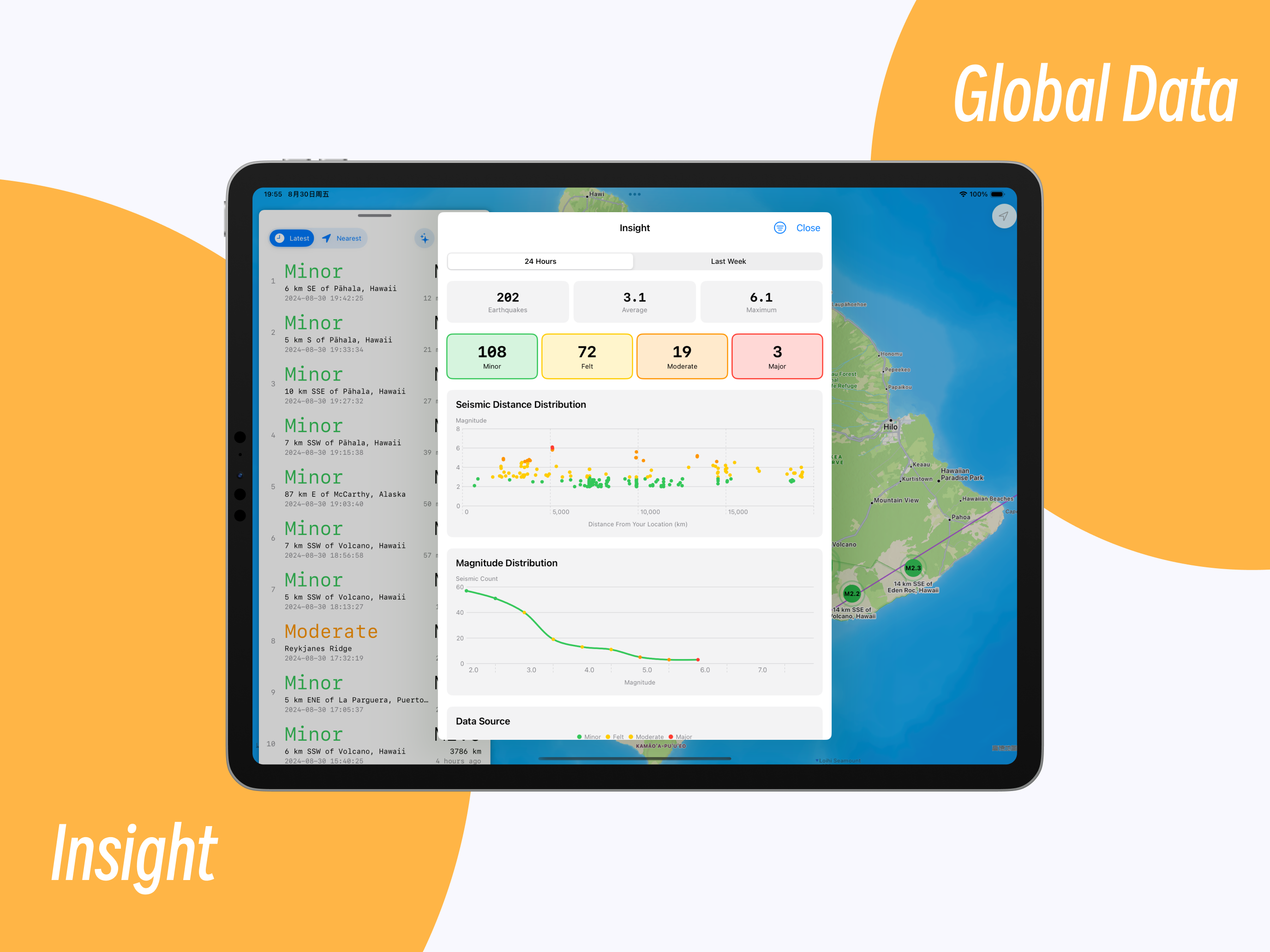 Mídia 6 de Quakesense - Um aplicativo iOS nativo minimalista para alertas de terremoto