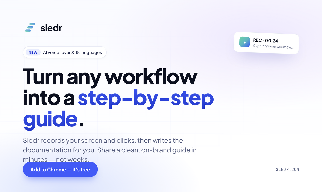 Sledr - Your AI Workflow Recorder gallery image