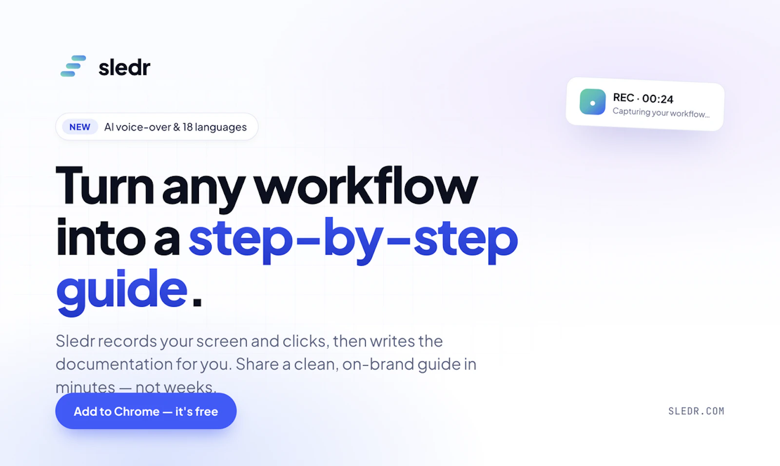Sledr - Your AI Workflow Recorder screenshot 1