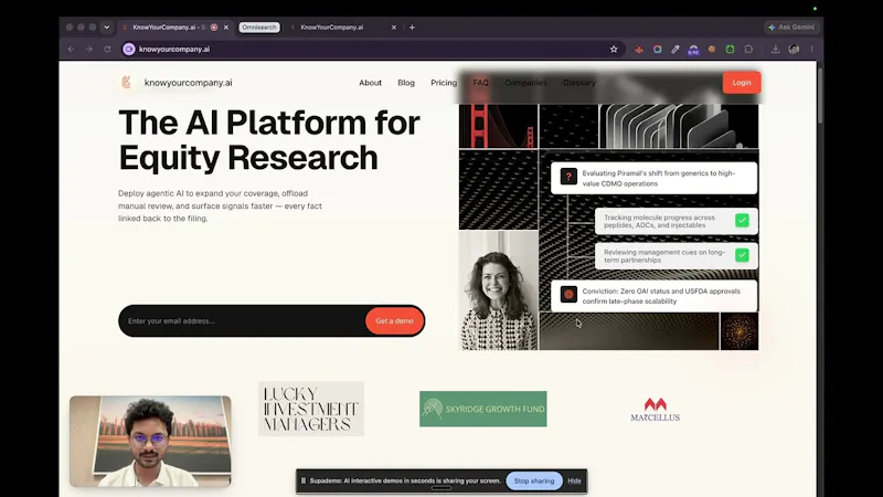 KnowYourCompany.ai screenshot 1 (video preview)