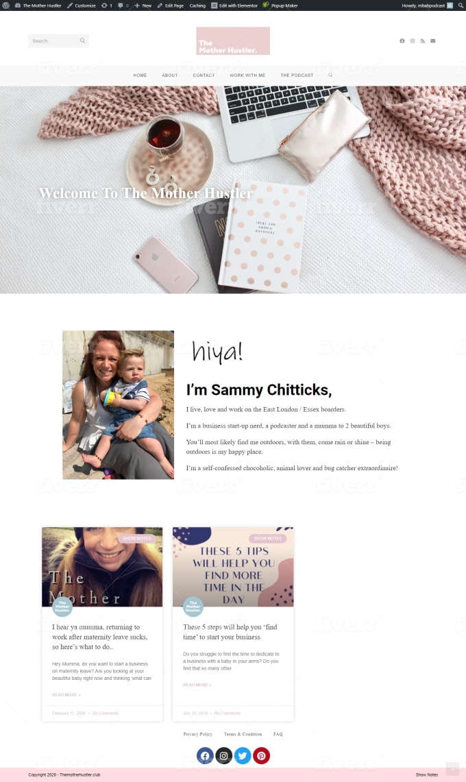 wordpress website gallery image