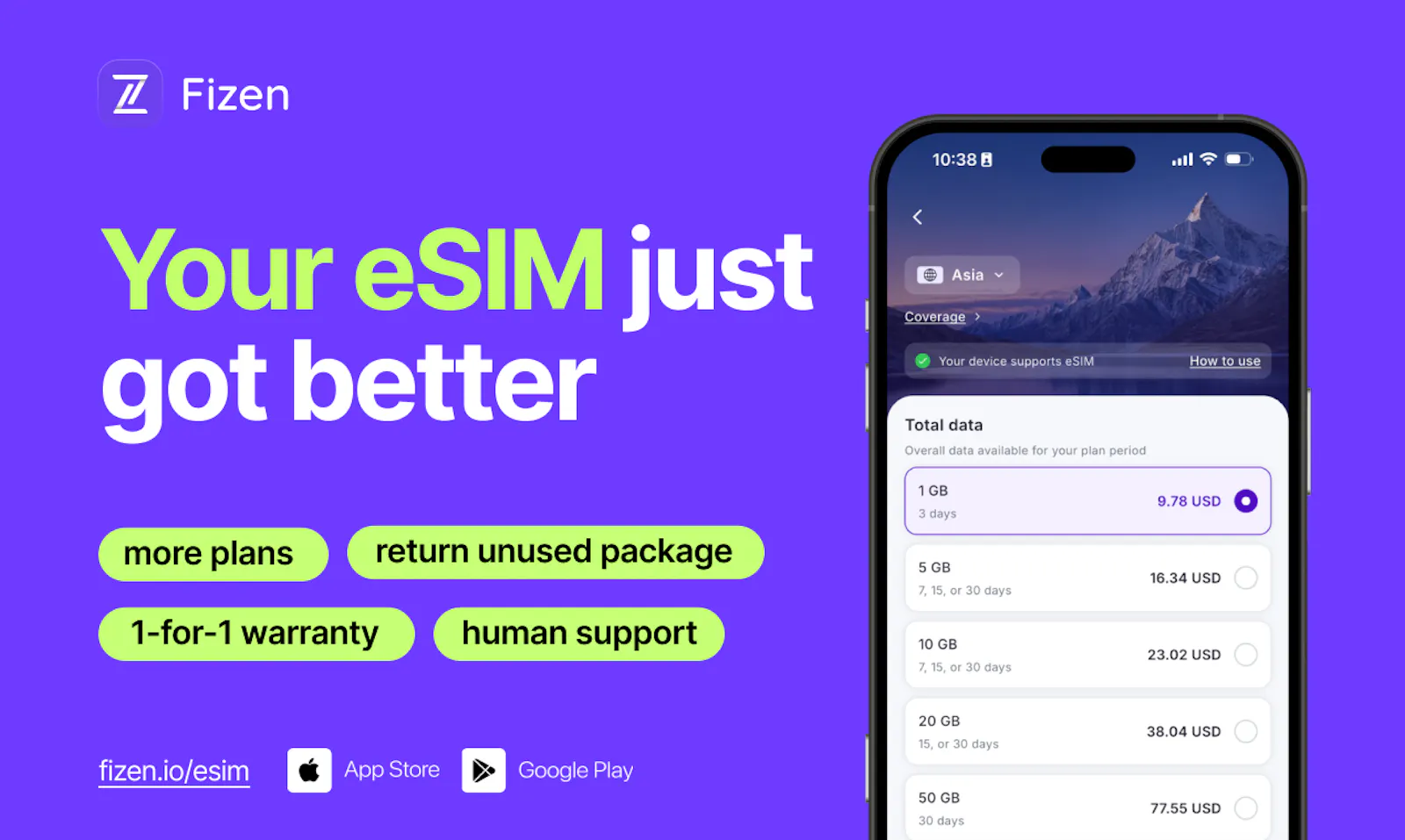 Fizen eSIM screenshot 7