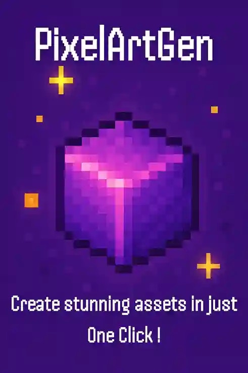 PixelArtGen - Main product screenshot demonstrating key features and user interface