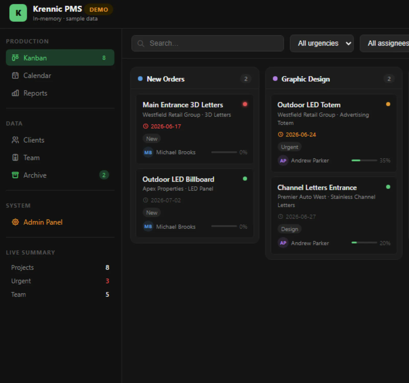 Krennic PMS screenshot 2