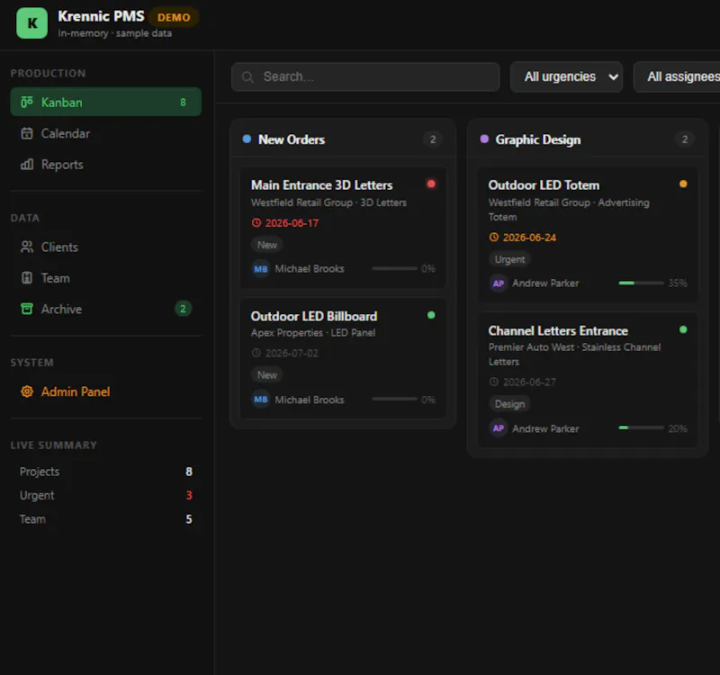 Krennic PMS screenshot 2