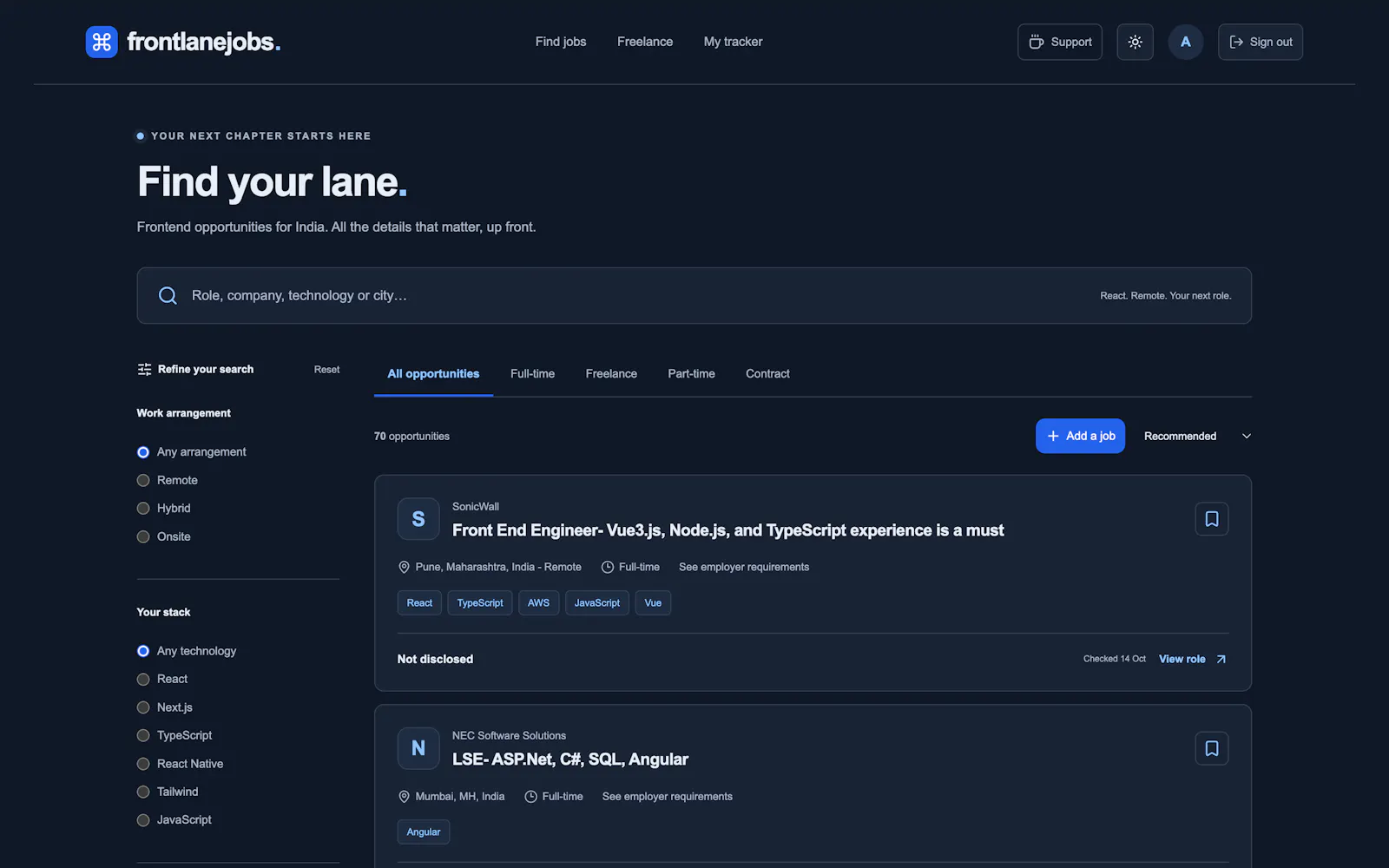 FrontlaneJobs — Your next frontend move screenshot 2