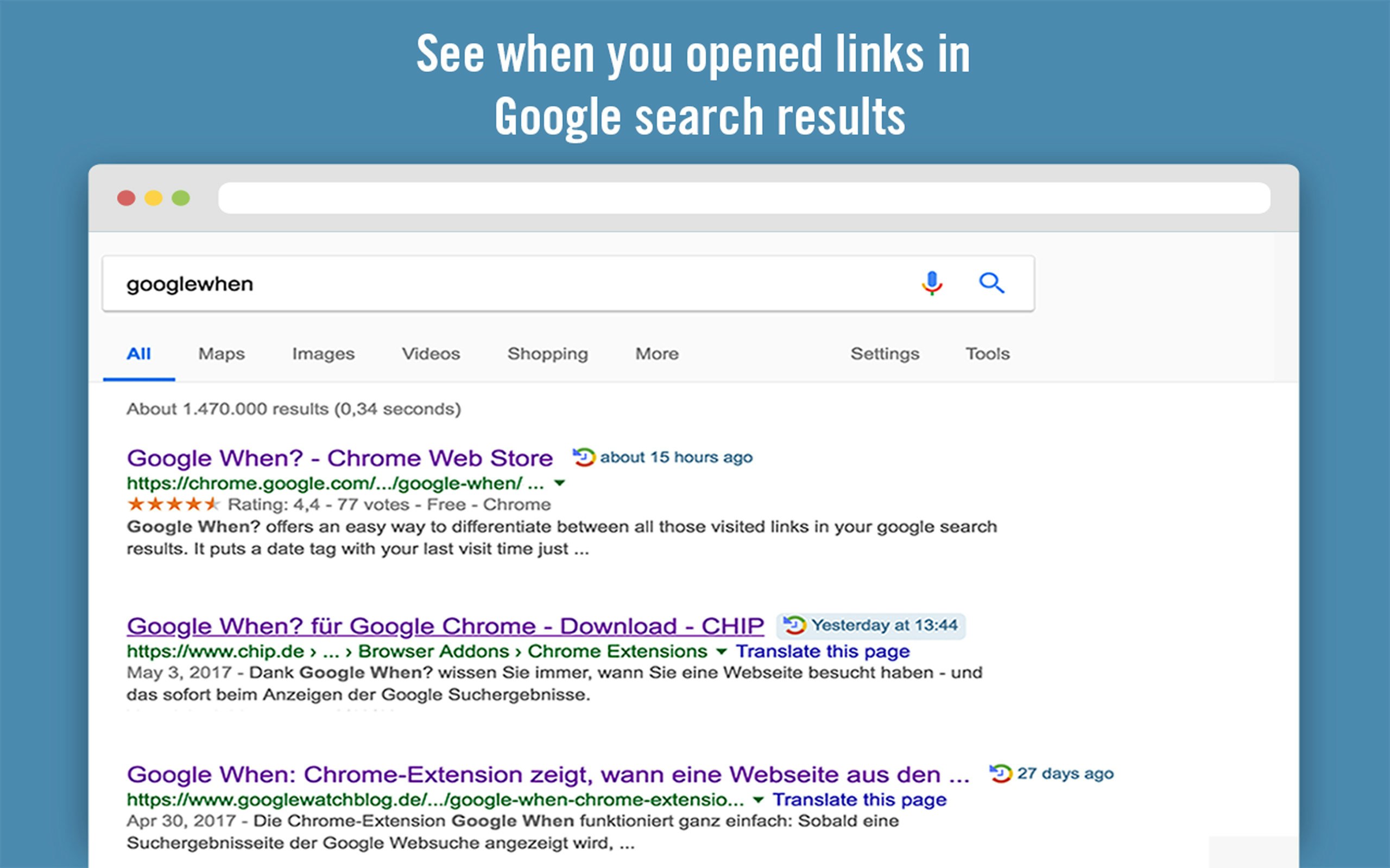 WhenX for Google Search gallery image