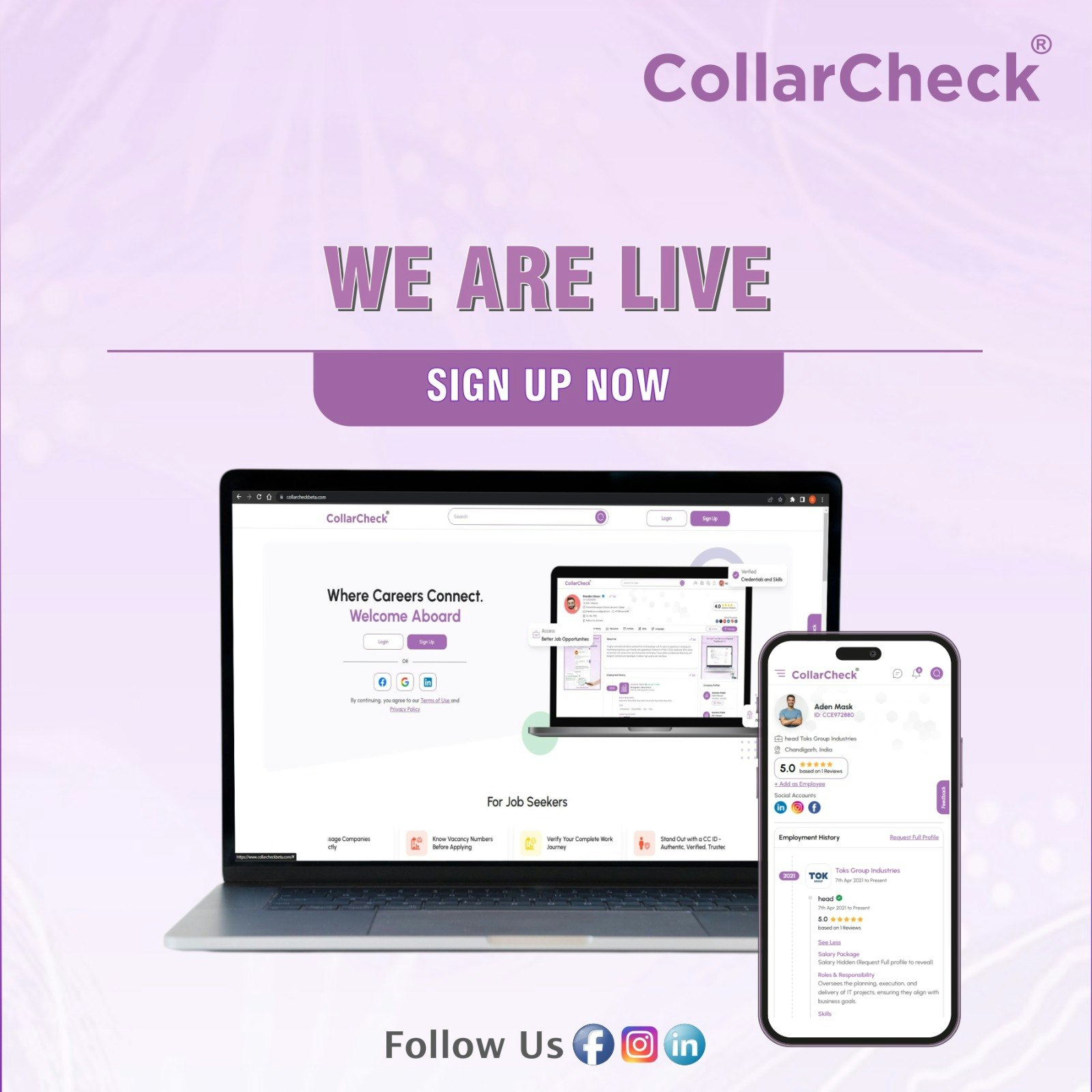 Collar Check - Job Portal - Job Posting Sites - Werknemers Verified CVS |Kraagcontrole media 1