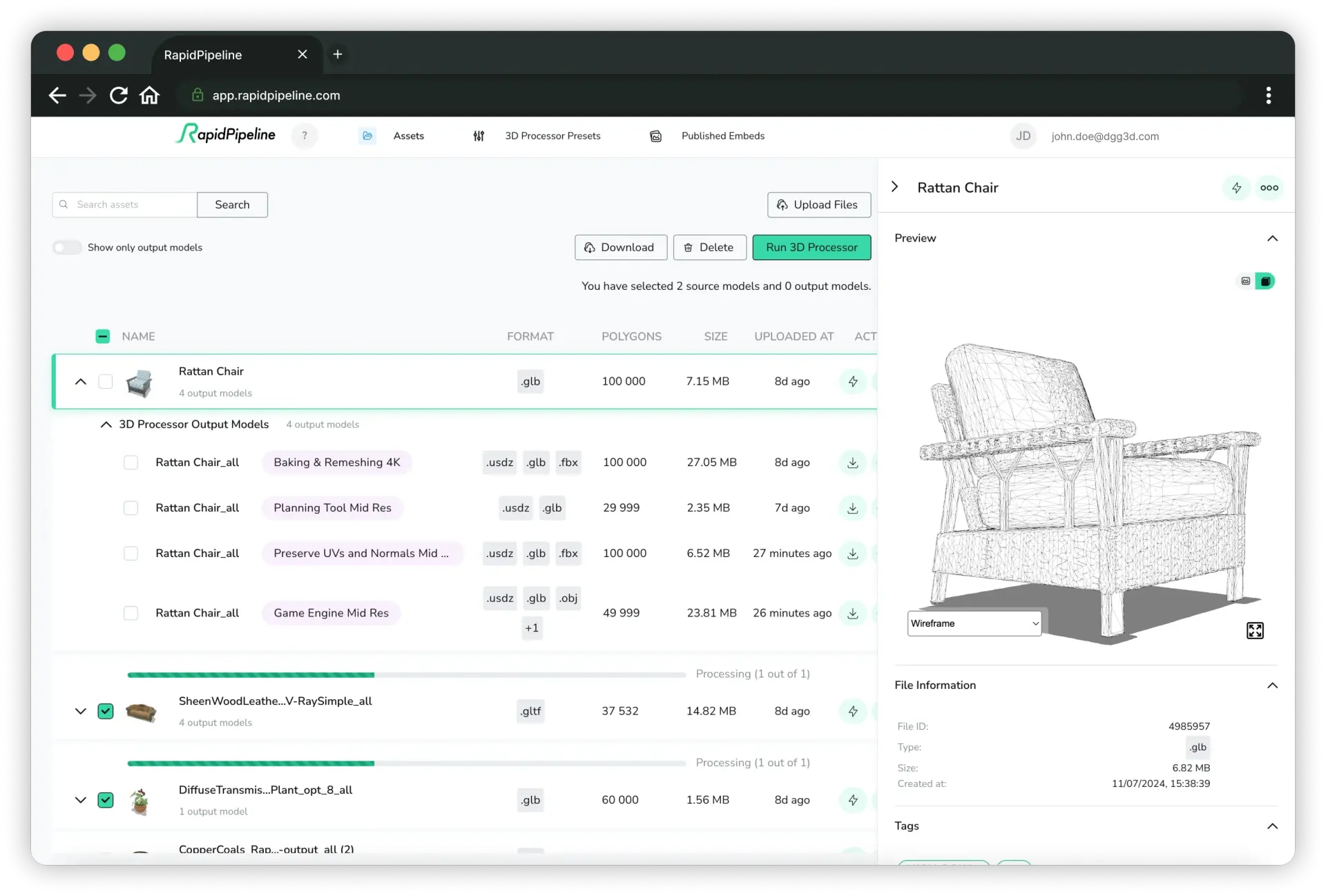 startuptile RapidPipeline-3D data prep made easy