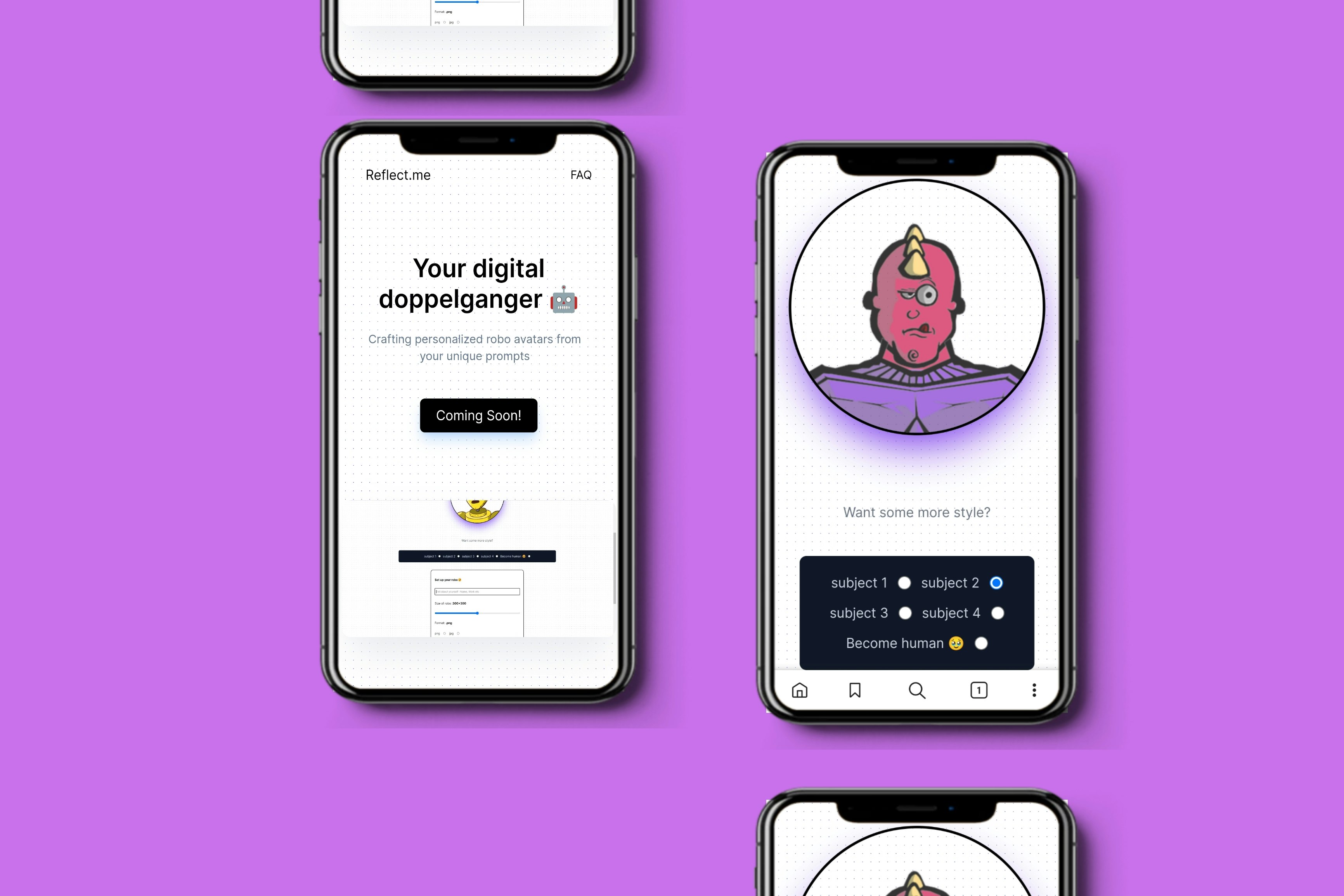 Reflect.me - Elaboración de avatares robo personalizados a partir de sus indicaciones únicas media 2