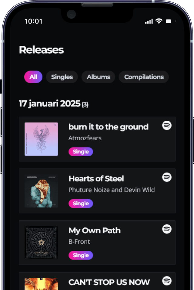 Stem Tracker af - Vind je volgende favoriete nummer media 2