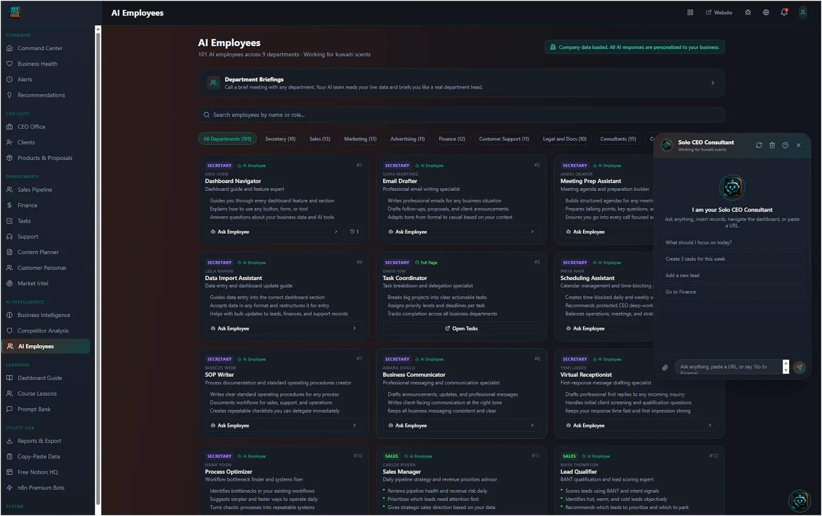 Solo CEO Blueprint Dashboard screenshot 6