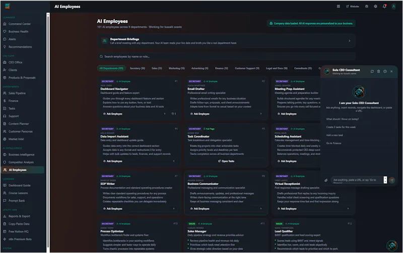 Solo CEO Blueprint Dashboard screenshot 6