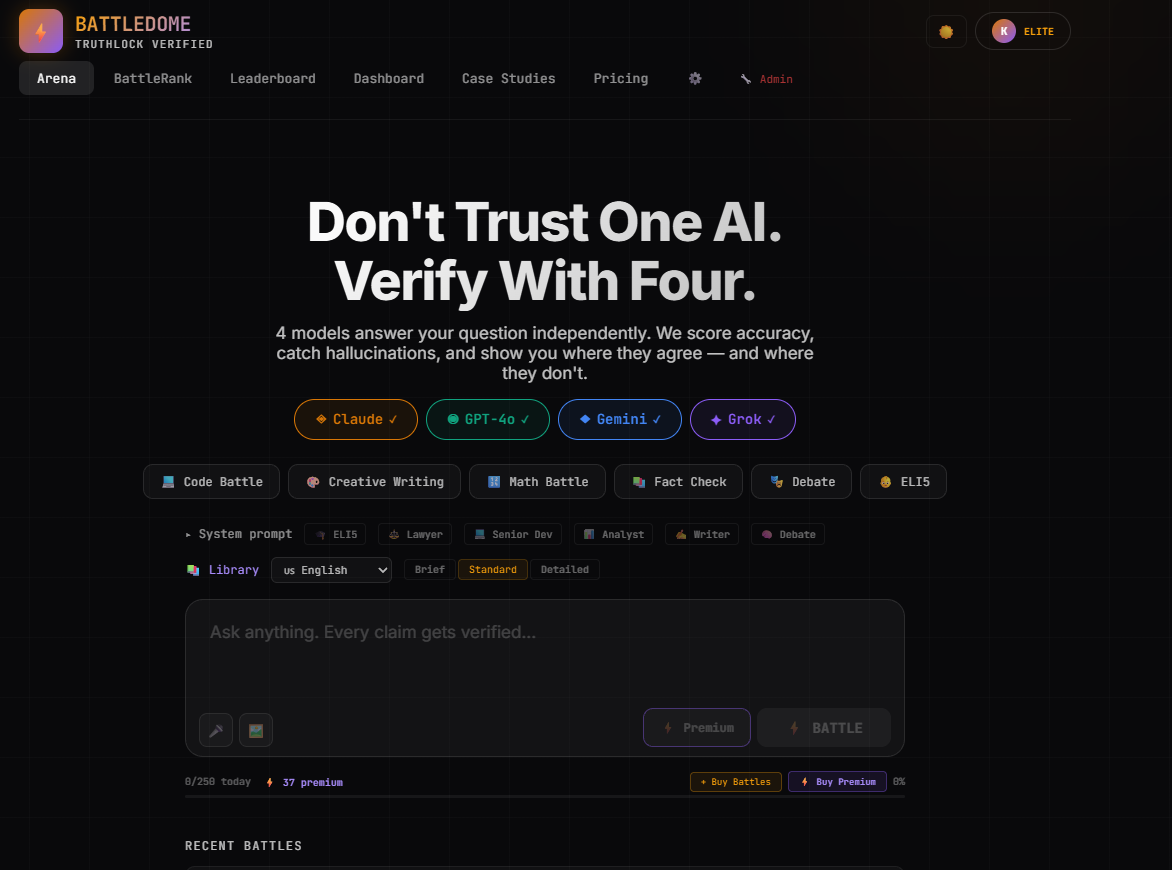 BattleDome.ai - Product Hunt launch logo and brand identity
