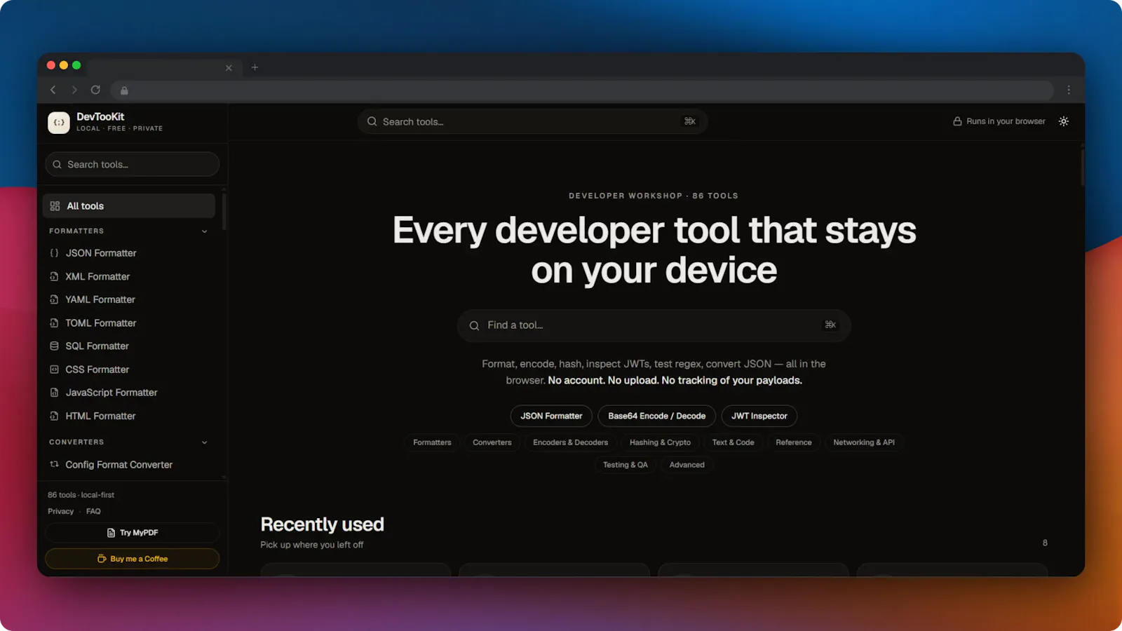 DevTooKit screenshot 2