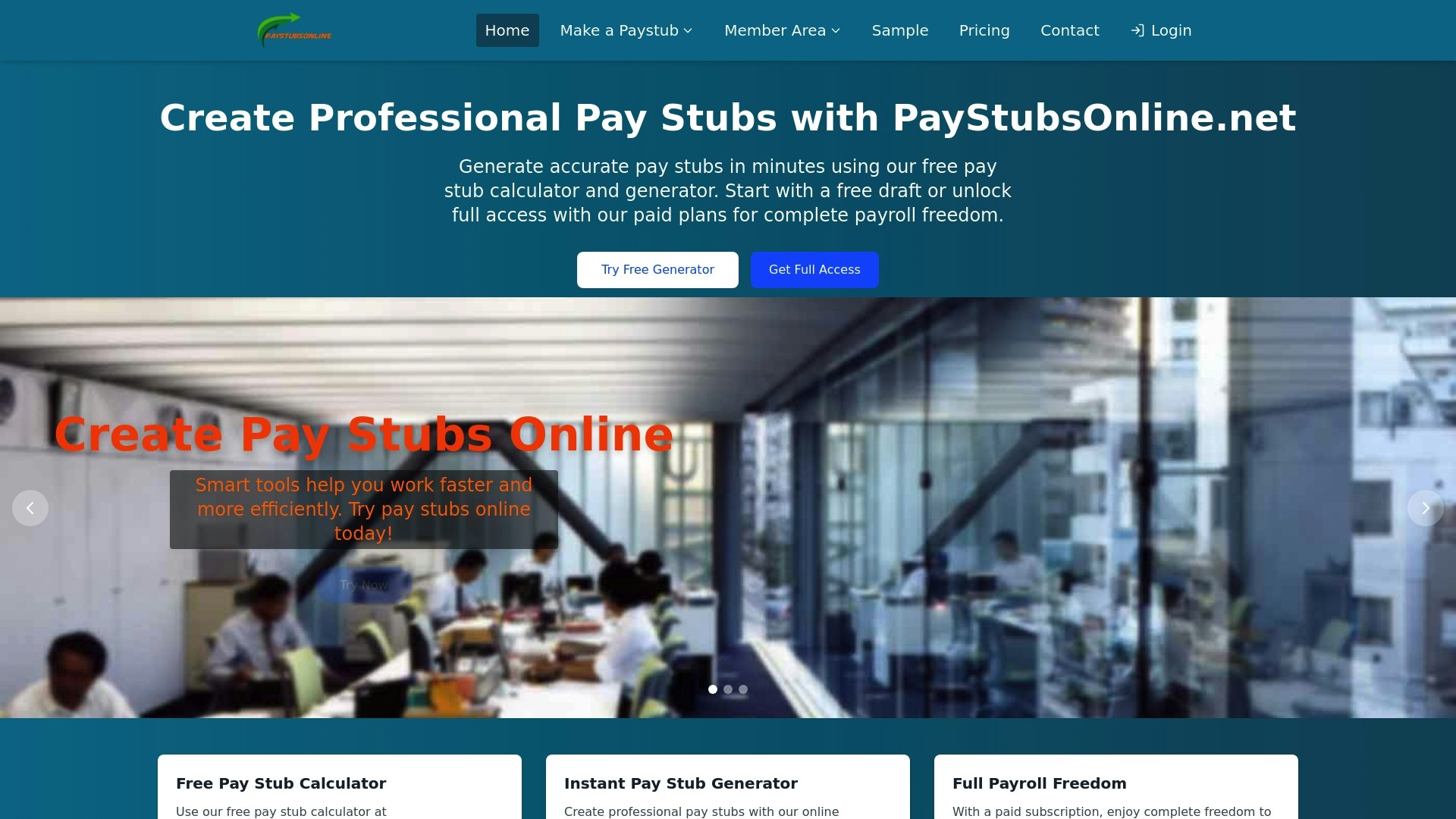 Pay Stubs Online gallery image