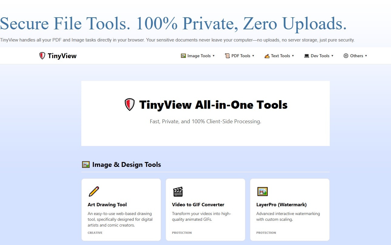TinyView - Main product screenshot demonstrating key features and user interface