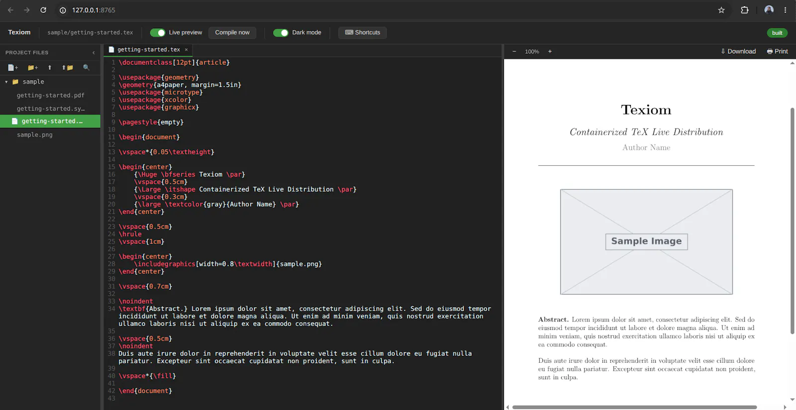 Texiom screenshot 2