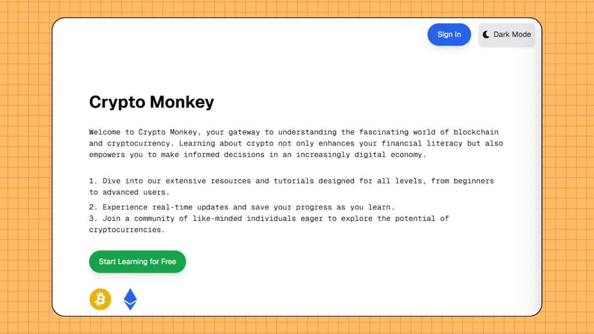 CryptoMonkey-Learn basics for free