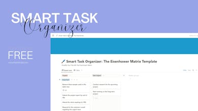 Smart Task Organizer Notion Template gallery image