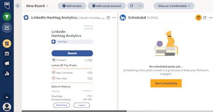 LinkedIn Hashtag Analytics on Hootsuite gallery image