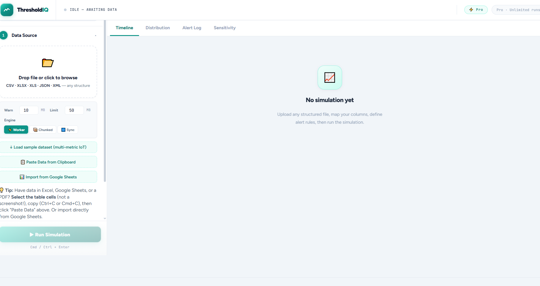 ThresholdIQ Excel KPI's Alert Simulator gallery image