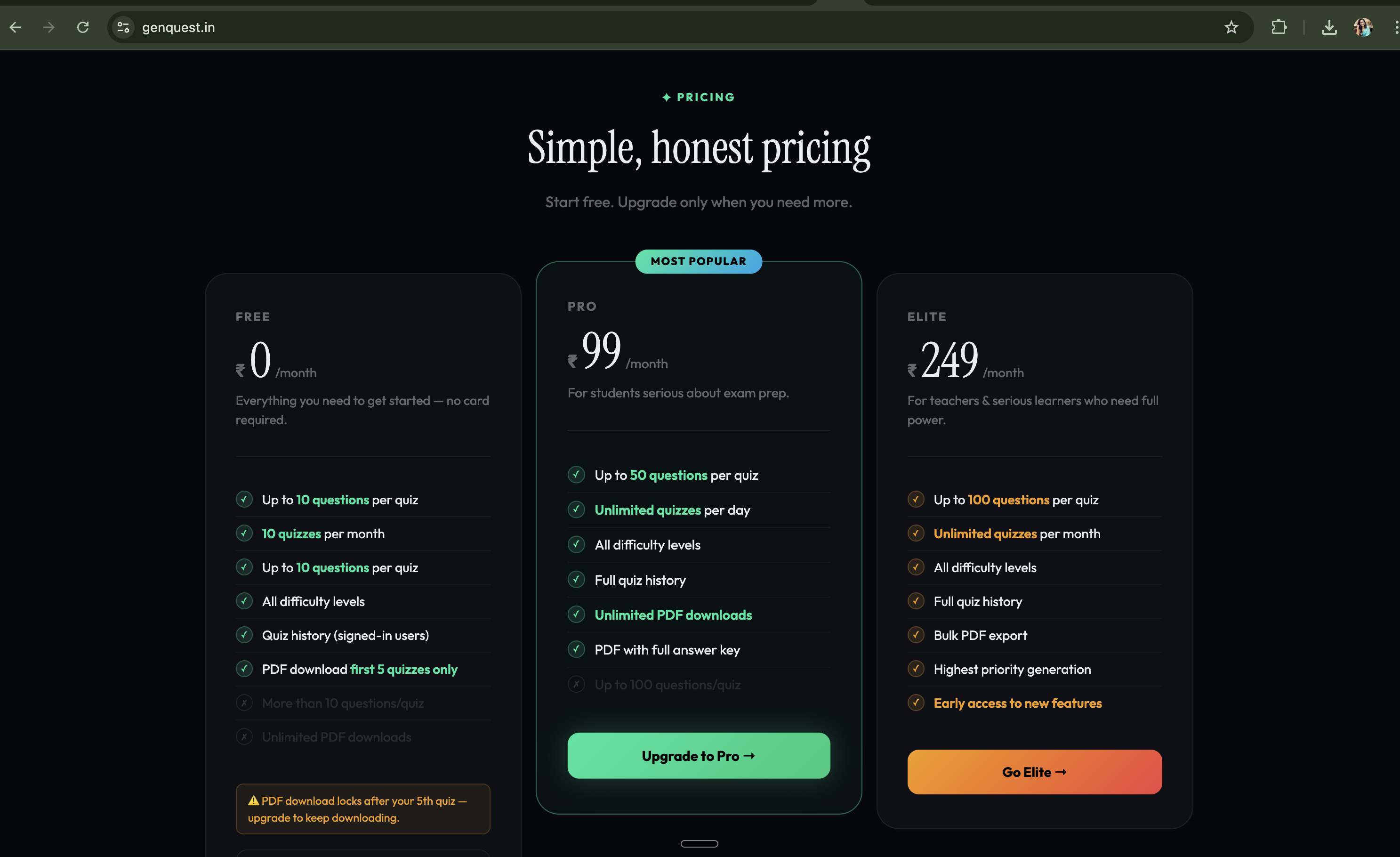 GenQuest - Screenshot 4 showing product features and functionality