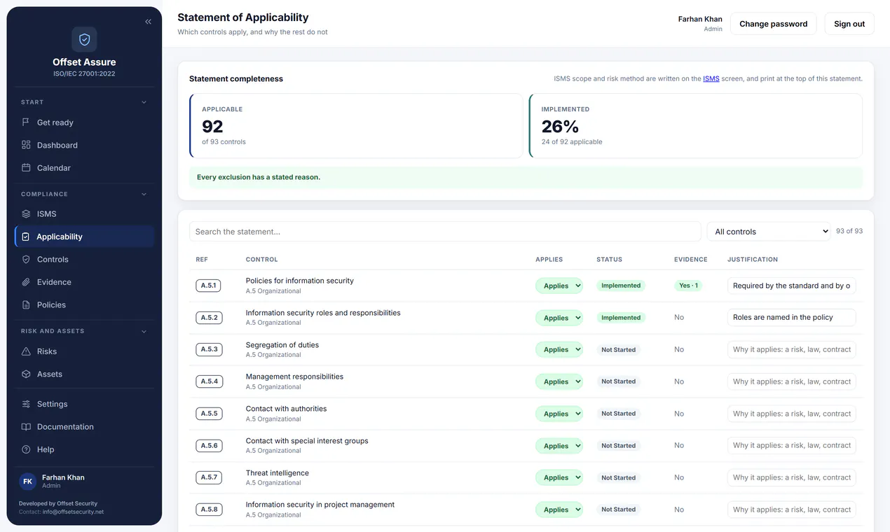 Offset Security Compliance Suite gallery image