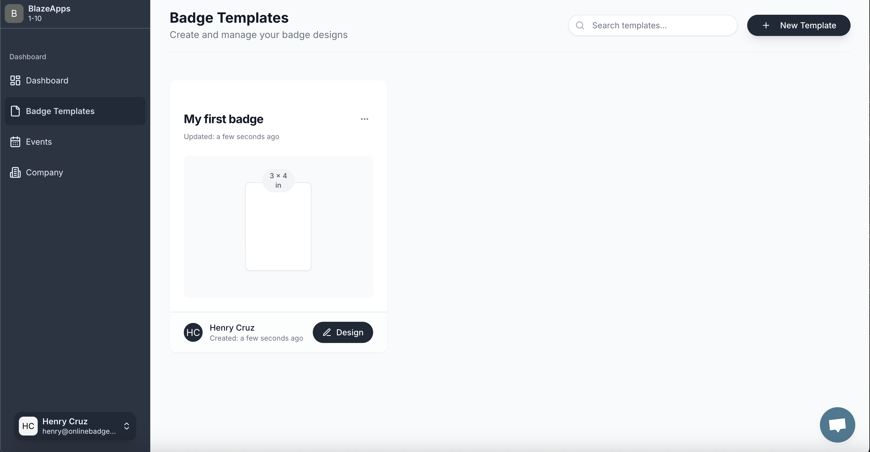 Online Badge Designer - Main screenshot showing features and interface
