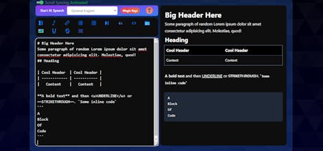 Wordleit Markdown Editor gallery image