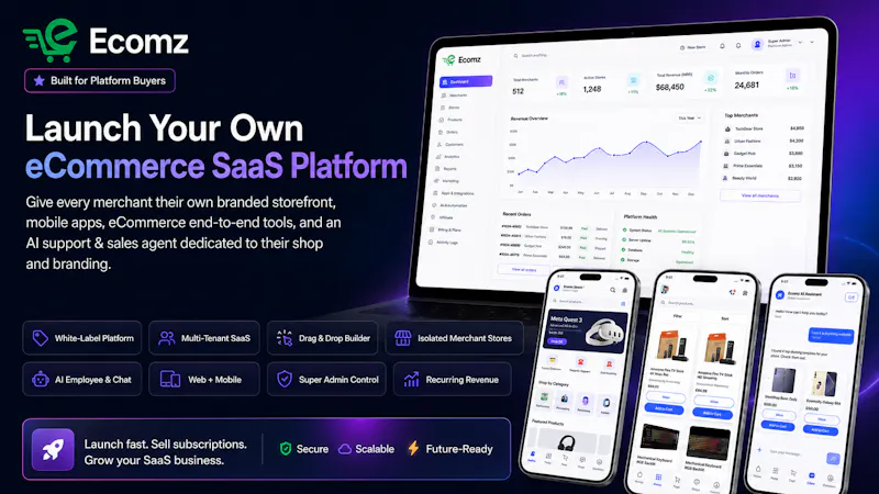Ecomz AI Multi-Tenant SAAS Store Builder screenshot 37