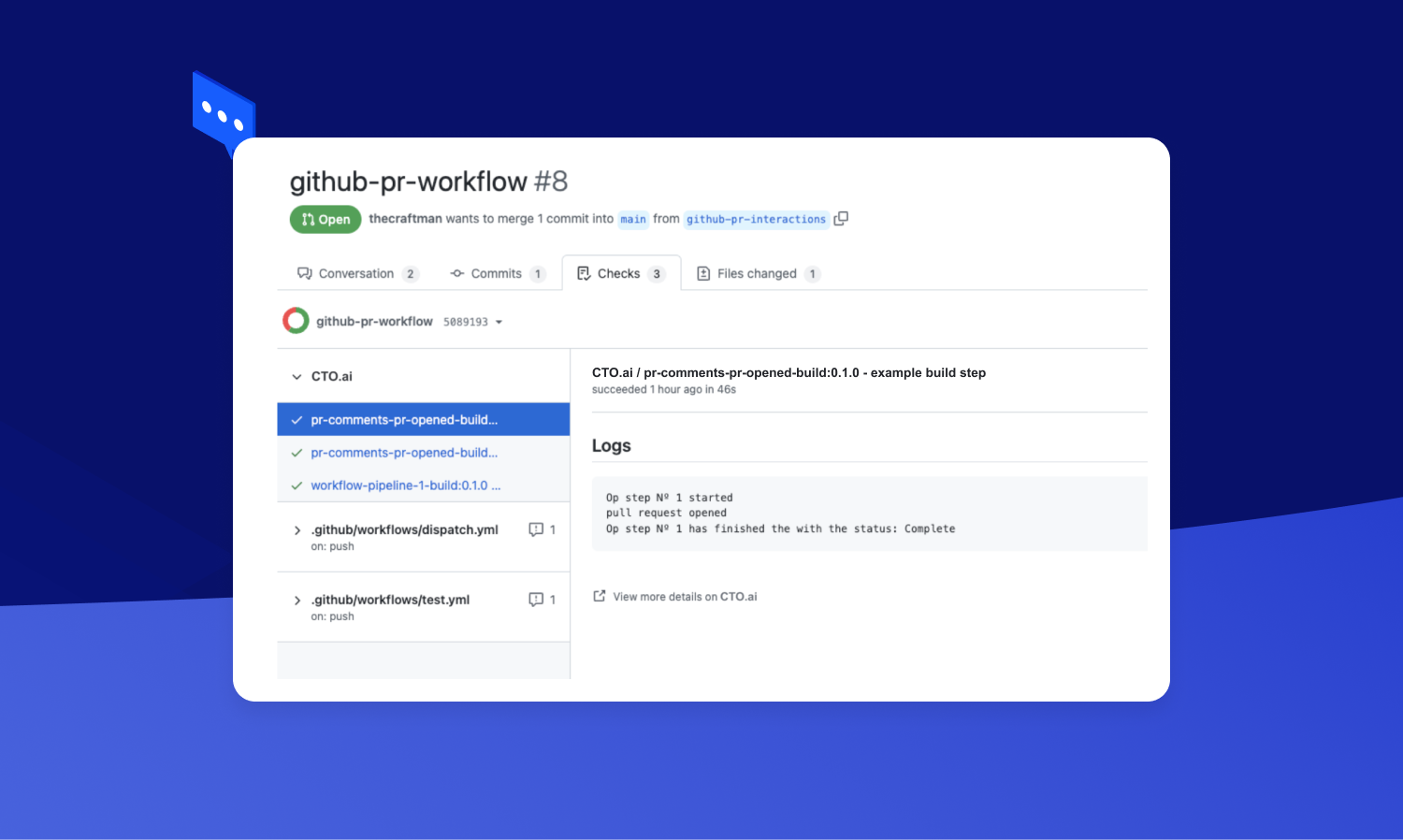 CTO.AI GITHUB ความคิดเห็นเวิร์กโฟลว์ - การทำงานโดยอัตโนมัติเวิร์กโฟลว์ของนักพัฒนาจาก GitHub ความคิดเห็น media 4
