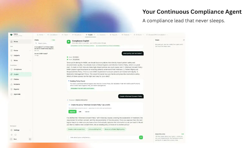 Salvia - continuous clinical compliance screenshot 6