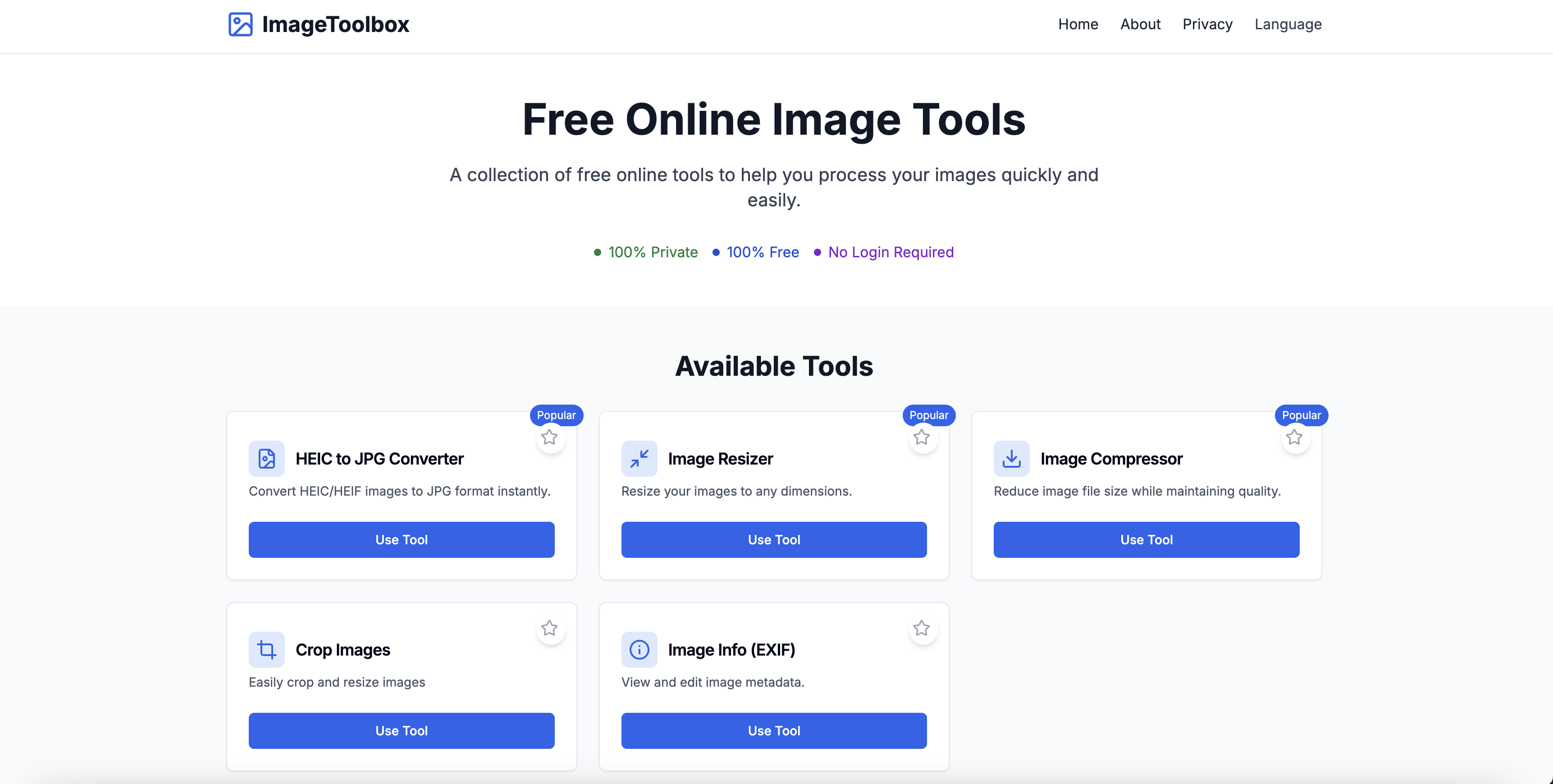 Imgtoolbox - Plataforma en línea de Afree que proporciona una imagen de grado profesional media 1