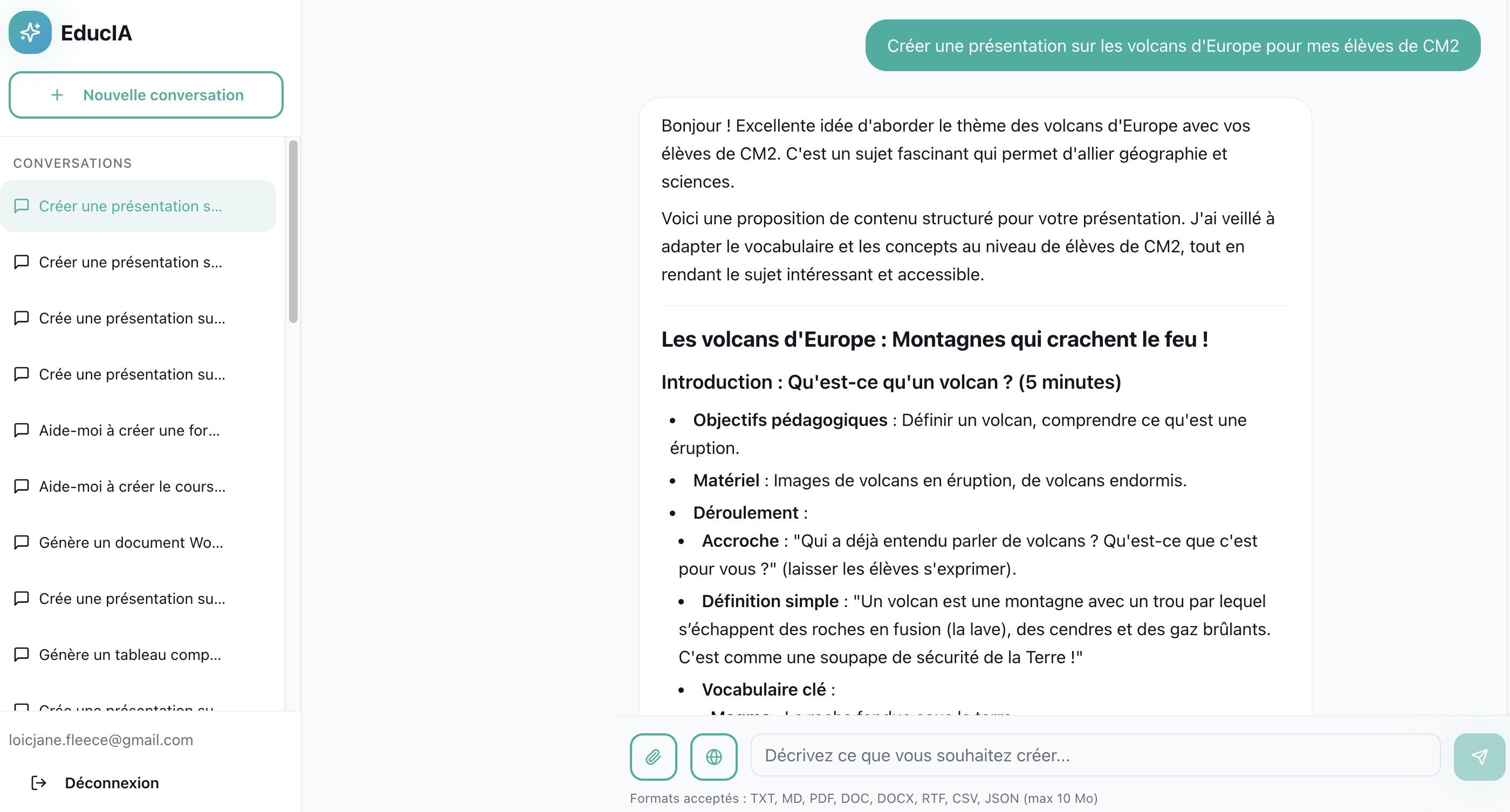 EducIA - Screenshot 3 showing product features and functionality